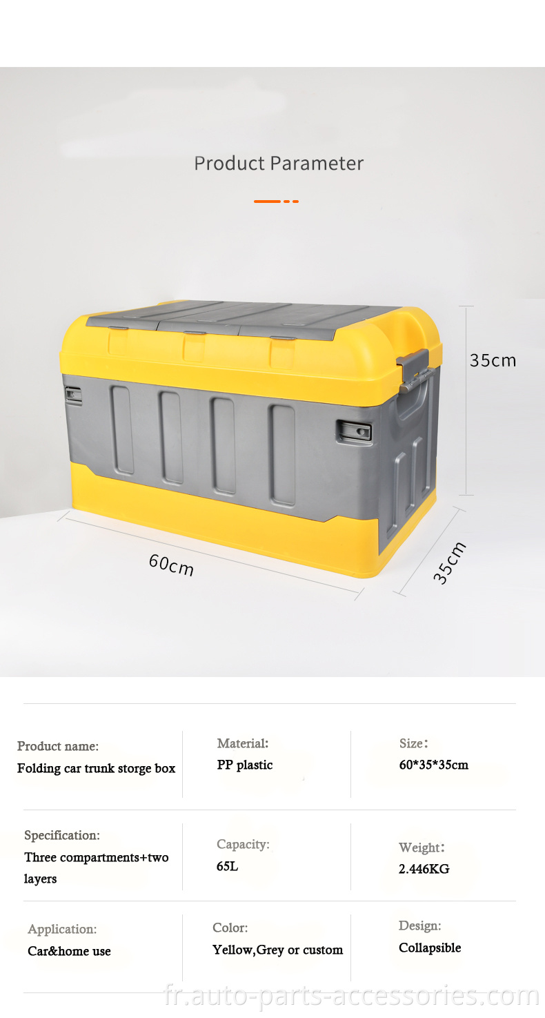 Nettoyage des doubles couches à trois compartiments petites voiture verrouillables à l'intérieur des contenants de boîte de rangement avec couvercle